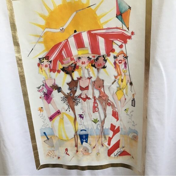 NEW WITH TAGS BADGLEY MISCHKA ORIGINAL ARTWORK‎ TSHIRT IN WHITE - Picture 5 of 10